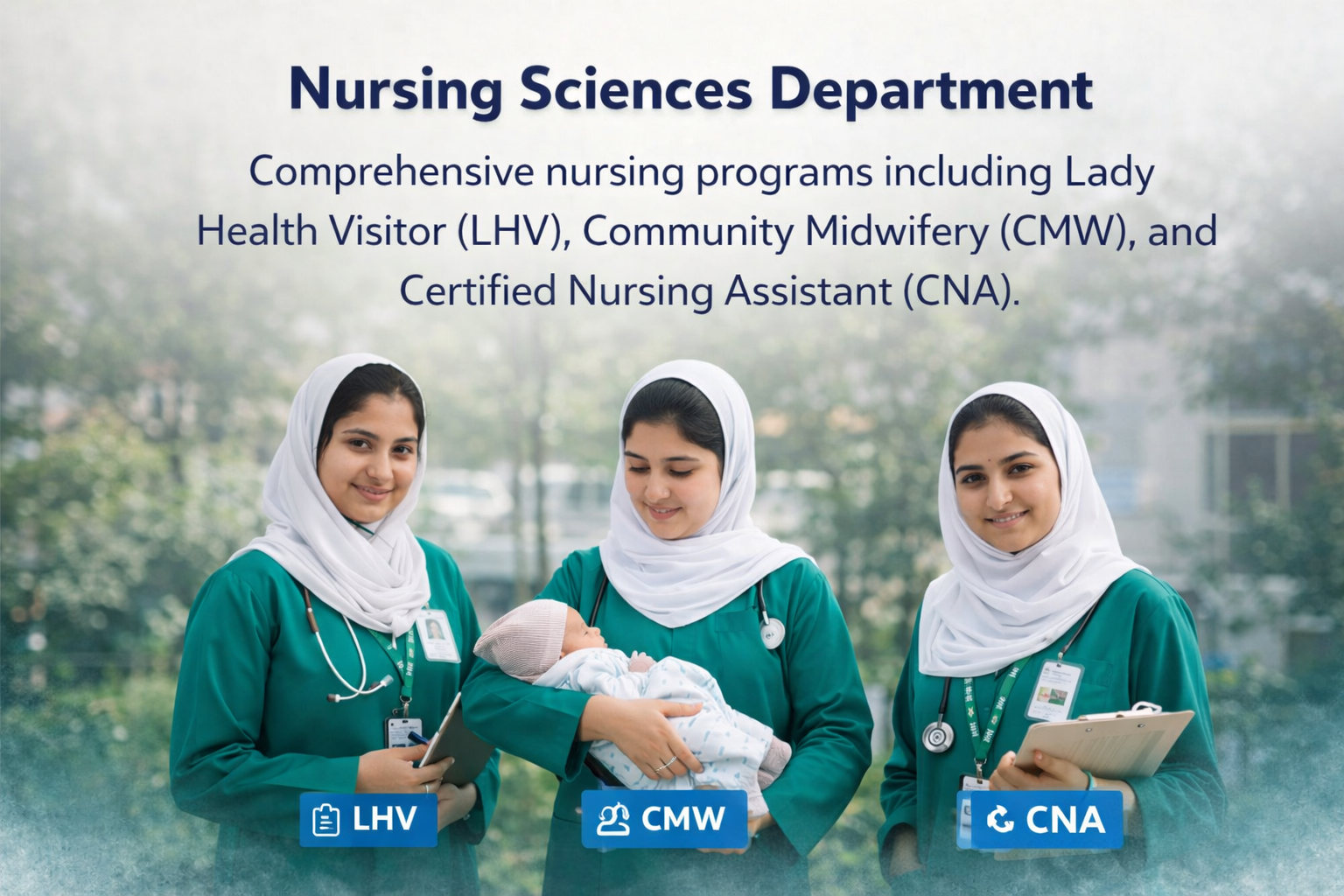 Modern nursing lab with students practicing maternal care simulations – AI-generated placeholder